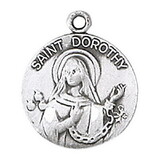 Jeweled Cross JC-9157/1MFT St. Dorothy Medal on Chain