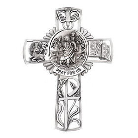 Jeweled Cross JC-9707-E St. Christopher Wall Cross