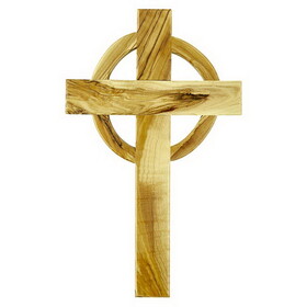 Jeweled Cross JC-9952 10" Olive Wood Celtic Cross