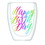 Slant Collections K1061FRN DW Stemless Glass - Happy Birthday Rainbow Font