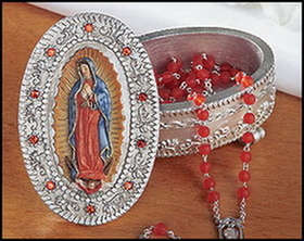 Avalon Gallery KC295 Guadalupe Rosary Box