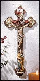 Christian Brands KS350 Mary And Holy Trinity Crucifix