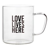 Sippin' Pretty L1531 Glass Mug - Love Lives Here