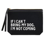 Hold Everything Black Canvas Pouch
