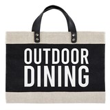 Hold Everything L1640 Black Large Market Tote - Outdoor Dining