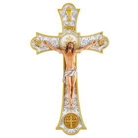 Jeweled Cross Jeweled Cross Holy Mass Wall Crucifix 8"