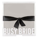 Wedding L1775 Square Notepaper in Acrylic Tray - Busy Bride