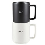 Wedding L1827 Matte Stackable Mug Set - Mr. & Mrs.