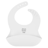 Stephan Baby L2380 Silicone Bib - Jesus Loves me, this I know