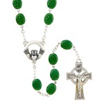 Creed L5004 Shamrock Rosary with Claddagh Centerpiece