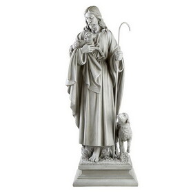 Avalon Gallery L5084 28" Jesus, The Good Shepherd Garden Statue