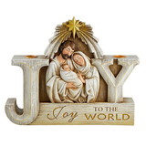 Avalon Gallery L6410 Joy To The World Nativity Candleholder