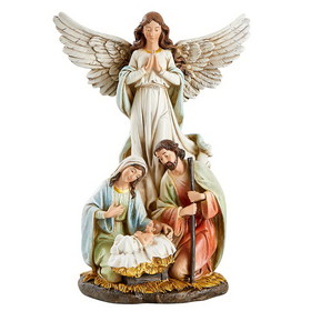 Avalon Gallery L6418 Angel And Holy Family Statue