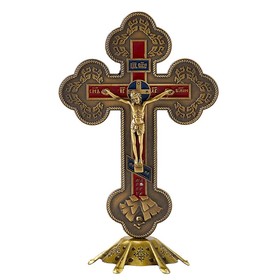Jeweled Cross L6633 Standing Budded Crucifix