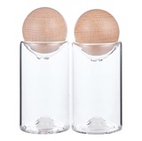 PURE Design L6739 Glass Salt + Pepper Shakers