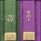 RJ Toomey LC025 Jacquard Reversible Bookmark With Cross: Purple/Green
