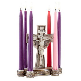 Avalon Gallery N0001 Crucifix Lenten Candleholder, Candle holder only