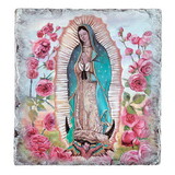Avalon Gallery N0020 Square Tile Plaque with Stand - Our Lady Of Guadalupe