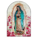 Avalon Gallery N0021 Arched Wood Plaque - Our Lady Of Guadalupe