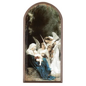 Avalon Gallery N0023 Arched Wood Plaque - Bouguereau: Song Of Angels