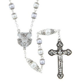 Creed N0049 Intertwining Wedding Rosary - Ivory