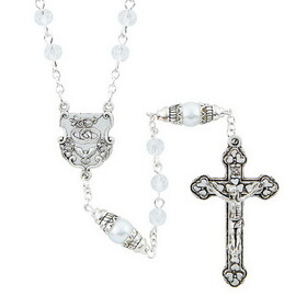 Creed N0051 Intertwining Wedding Rosary - Crystal