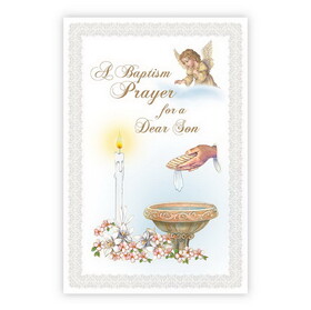 Alfred Mainzer N0200 Greeting Card - Baptism Prayer for a Dear Son
