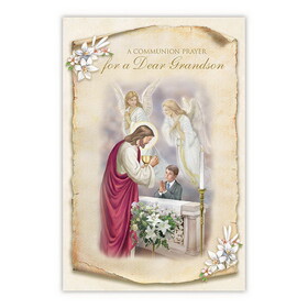 Alfred Mainzer N0230 Greeting Card - Communion Prayer for Grandson