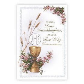 Alfred Mainzer N0233 Greeting Card - For Granddaughter on Her First Holy Communion