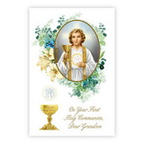 Alfred Mainzer N0243 Greeting Card - On Your First Communion, Dear Grandson