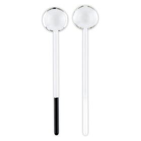 Sippin' Pretty N0500 Dipped Glass Spoons - Black + White