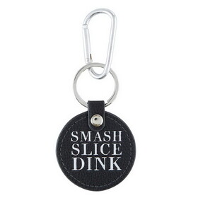 Lili + Delilah N0536 Round Leather Keychain - Smash Slice Dink