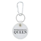 Lili + Delilah N0537 Round Leather Keychain - Pickleball Queen