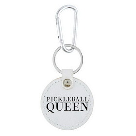 Lili + Delilah N0537 Round Leather Keychain - Pickleball Queen