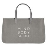 Hold Everything N0542 Grey Canvas Tote - Mind Body Spirit