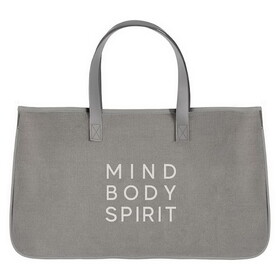 Hold Everything N0542 Grey Canvas Tote - Mind Body Spirit