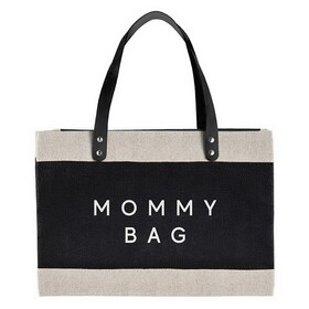 Hold Everything N0586 Large Black Market Tote - Mommy Bag