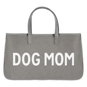 Hold Everything N0603 Grey Canvas Tote - Dog Mom
