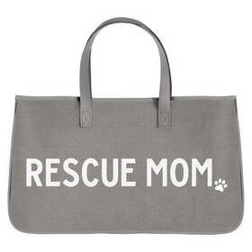Hold Everything N0604 Grey Canvas Tote - Rescue Mom
