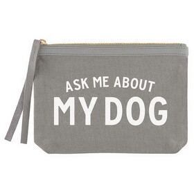 Hold Everything N0607 Grey Canvas Pouch - Ask Me