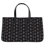 Hold Everything N0617 Black Canvas Pattern Tote - Large Dots