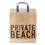 Hold Everything N0622 Natural Market Tote - Private Beach