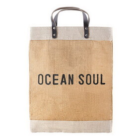 Hold Everything N0624 Natural Market Tote - Ocean Soul