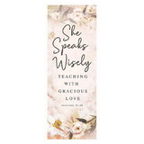 Christian Brands N0783 She Speaks Wisely X-Stand Banner