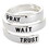 Kingdom Jewelry N1462 Kingdom Wrapped Ring Filled Display - Pray Wait Trust - 24 pcs