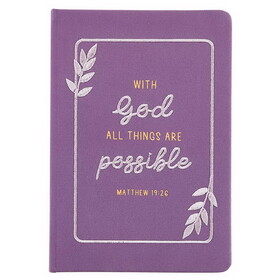 Universal Design N1522 Embroidered Journal - All Things Are Possible