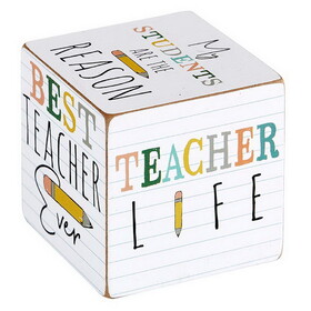 Heartfelt N1667 Quote Cube - Teacher Life