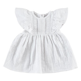 Stephan Baby N2124 Flutter Sleeve Dress - White Lace