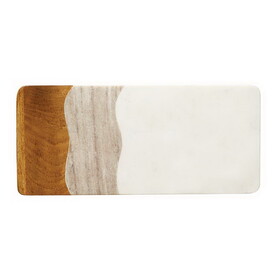 Santa Barbara Design Studio N2293 Face to Face Serving Board - Marble + Wood