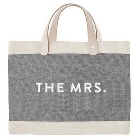 Wedding N2419 Mini Grey Market Tote - The Mrs